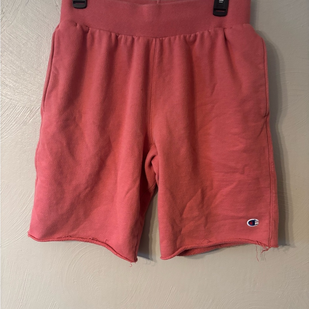 Champion Kids Coral-Pink Fleece Shorts with Elastic Waistband
